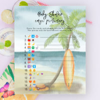 Baby on board - Emoji picture game baby shower