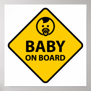 Baby on Board funny baby design Poster