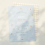 ‘Baby On Board’ Gingham Beach Themed Baby Shower Invitation<br><div class="desc">If your sweet soon-to-be mom digs the sand & sea,  a beachy baby shower is the only way to go!
Gender neutral,  customizable & complete with a yellow gingham backing,  too cute!
Shop our entire Beach Club Collection & diverse range of products today! ☀️⛱️</div>