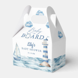 Baby On Board Nautical Baby Shower Favor Box