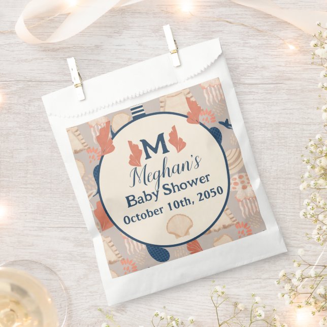 Baby on Board Nautical Baby Shower  Favour Bag (Clipped)