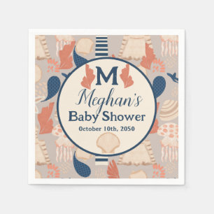 Baby on Board Nautical Baby Shower Napkin
