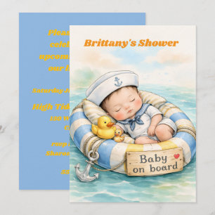 Baby on Board Shower  Invitation