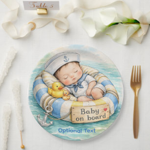 Baby on Board Shower  Paper Plate
