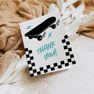 Baby on Board Skateboard Baby Shower Thank You Card
