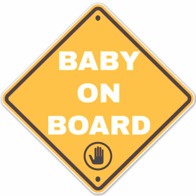 Baby on Board Sticker On Car (Front)