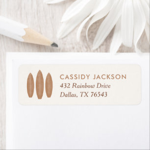 Baby on Board Surfboard Baby Shower Return Address