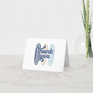 Baby on Board Surfboard Baby Shower Thank You Card
