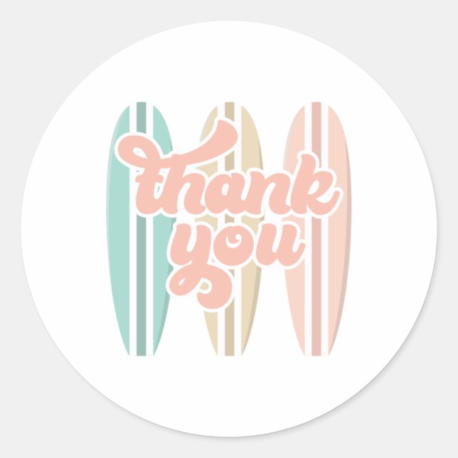 Baby on Board Surfboard Beach Baby Shower Classic Round Sticker (Front)