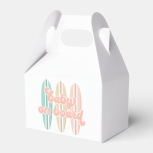 Baby on Board Surfboard Beach Baby Shower Favor Box