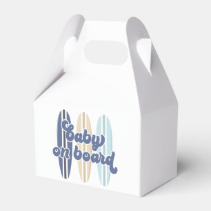 Baby on Board Surfboard Beach Baby Shower Favor Box
