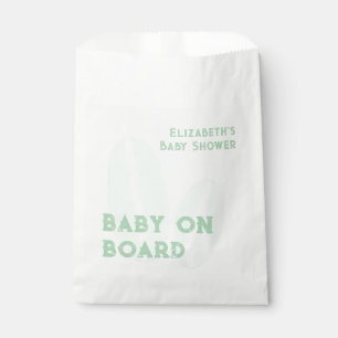 Baby On Board Surfing Beach Watercolor Baby Shower Favour Bag