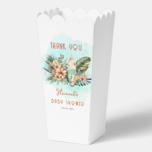 Baby on Board Tropical Surf Neutral Baby Shower Favor Box