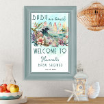 Baby on Board Tropical Surfing Floral Baby Shower Poster<br><div class="desc">The "Baby on Board" tropical surfing-themed exotic floral design is a baby shower template that features a gender-neutral theme with a tropical flair. The design depicts a grouping of colourful surfboards with the ocean and a splashing wave amidst a beautiful tropical floral surround. The colour scheme consists of soft shades...</div>