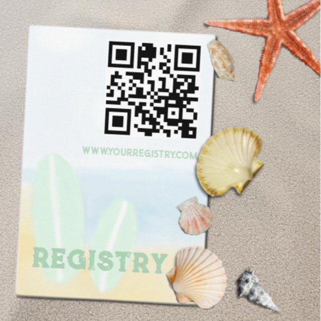 Baby On Board Watercolor Baby Shower Registry Enclosure Card (Creator Uploaded)