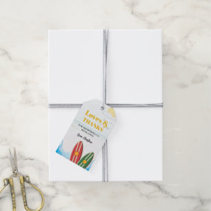 Baby on on board beach baby shower thank you gift tags