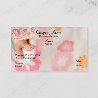 Baby on Pink Business Card