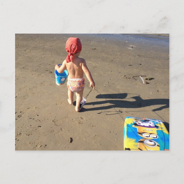 Baby on the beach postcard (Front)