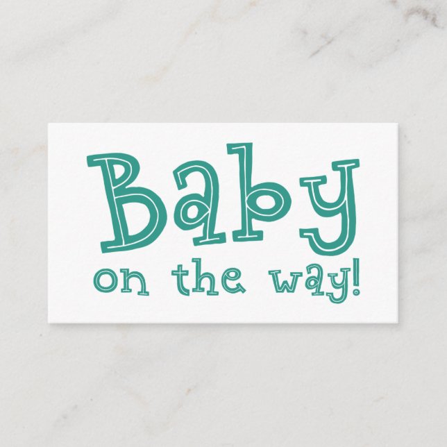 Baby on the Way Carte d'enregistrement de douche e (Devant)