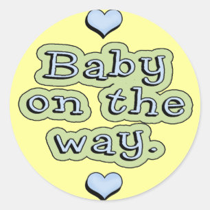 Baby On The Way Classic Round Sticker