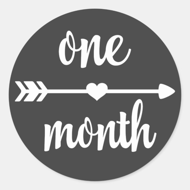 Baby One Month Milestone Stickers (Front)