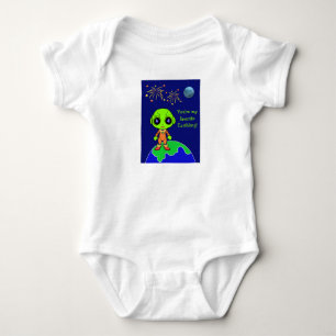 Baby one-piece with alien and fireworks by Jo Bodysuit