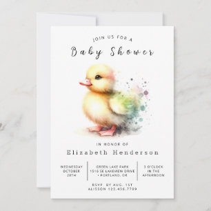  Baby Online Duck Baby Shower Invitation