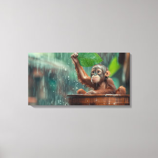  Baby Orangutan Canvas Print