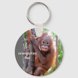 Baby Orangutan in Tree Keychain