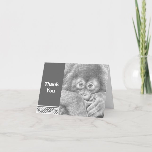 Baby Orangutan Note Card (Front)
