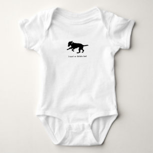 Baby organic bodysuit playful black lab