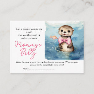 Baby Otter Baby Bump Game Guess Mom's Belly Size Enclosure Card