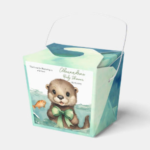 Baby Otter Gender Neutral Baby Shower Favor Box