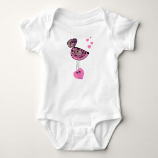 Baby Outfit Pink Love Bird Bodysuit