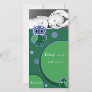 Baby Owl Announcement