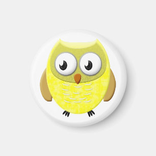 Baby Owl Cartoon Magnet