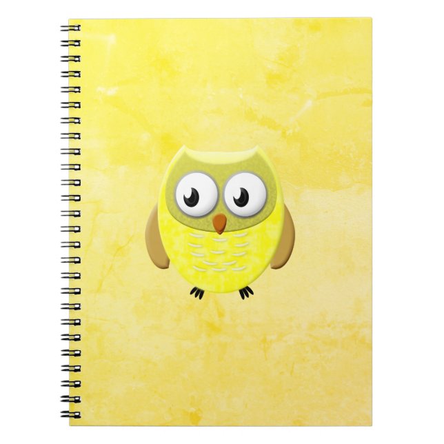 Baby Owl Cartoon Notebook (Front)