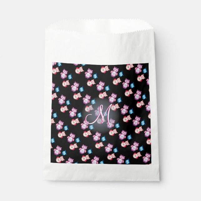 Baby Owl Cute Monogram Favour Bag (Front)