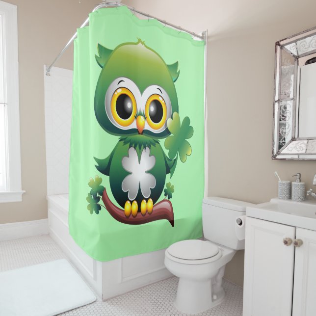 Baby Owl Cute St Patrick Cartoon (In Situ)