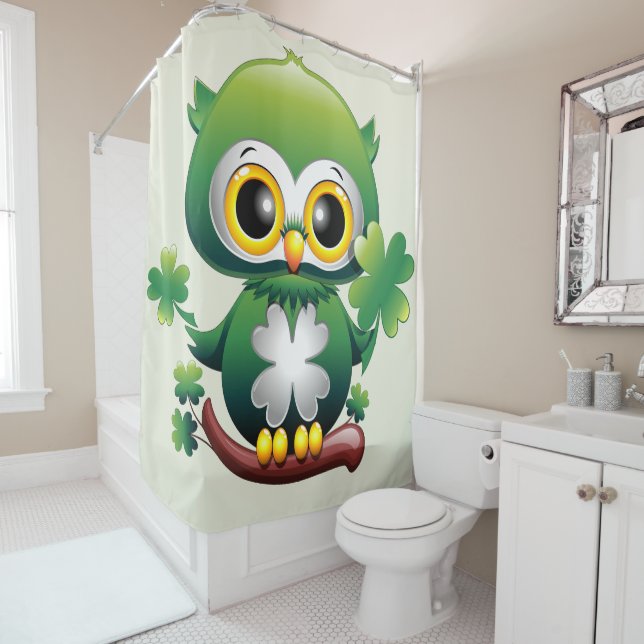 Baby Owl Cute St Patrick Cartoon (In Situ)