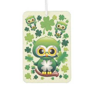 Baby Owl Cute St Patrick Cartoon Air Freshener