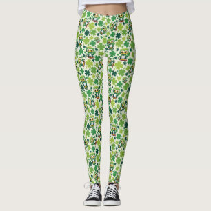 Baby Owl Cute St Patrick Cartoon Leggings