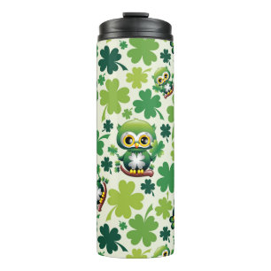 Baby Owl Cute St Patrick Cartoon Thermal Tumbler