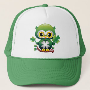 Baby Owl Cute St Patrick Cartoon Trucker Hat