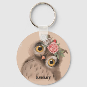 Baby Owl Keychain