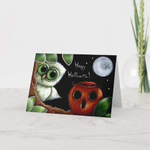 BABY OWL & OWL PUMPKIN BASKET Card