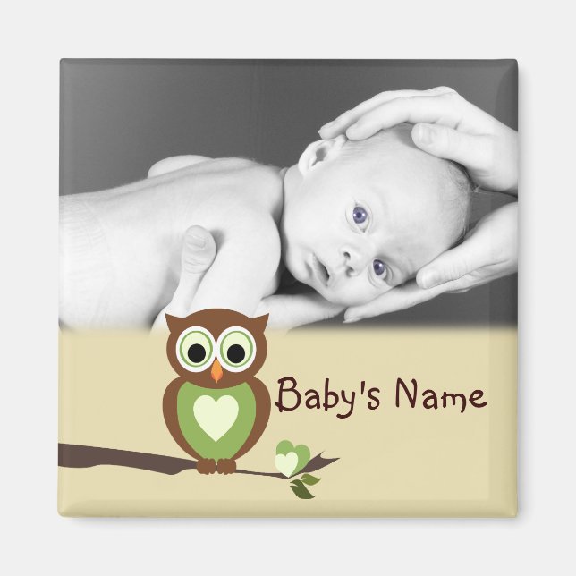 Baby Owl/ Photo Magnet (Front)