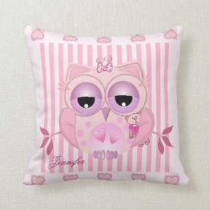 Baby Owl Pillow with Name