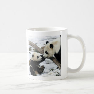 baby panda and mom coffee mug