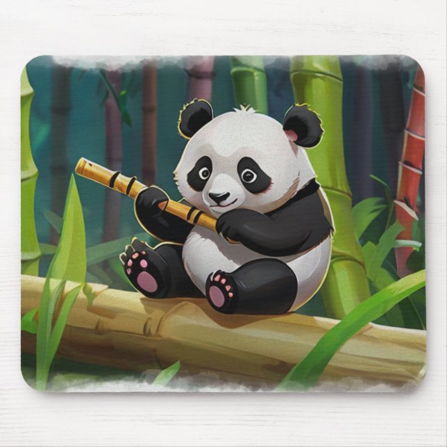 Baby Panda Bear Art for Kids Mouse Pad (Front)